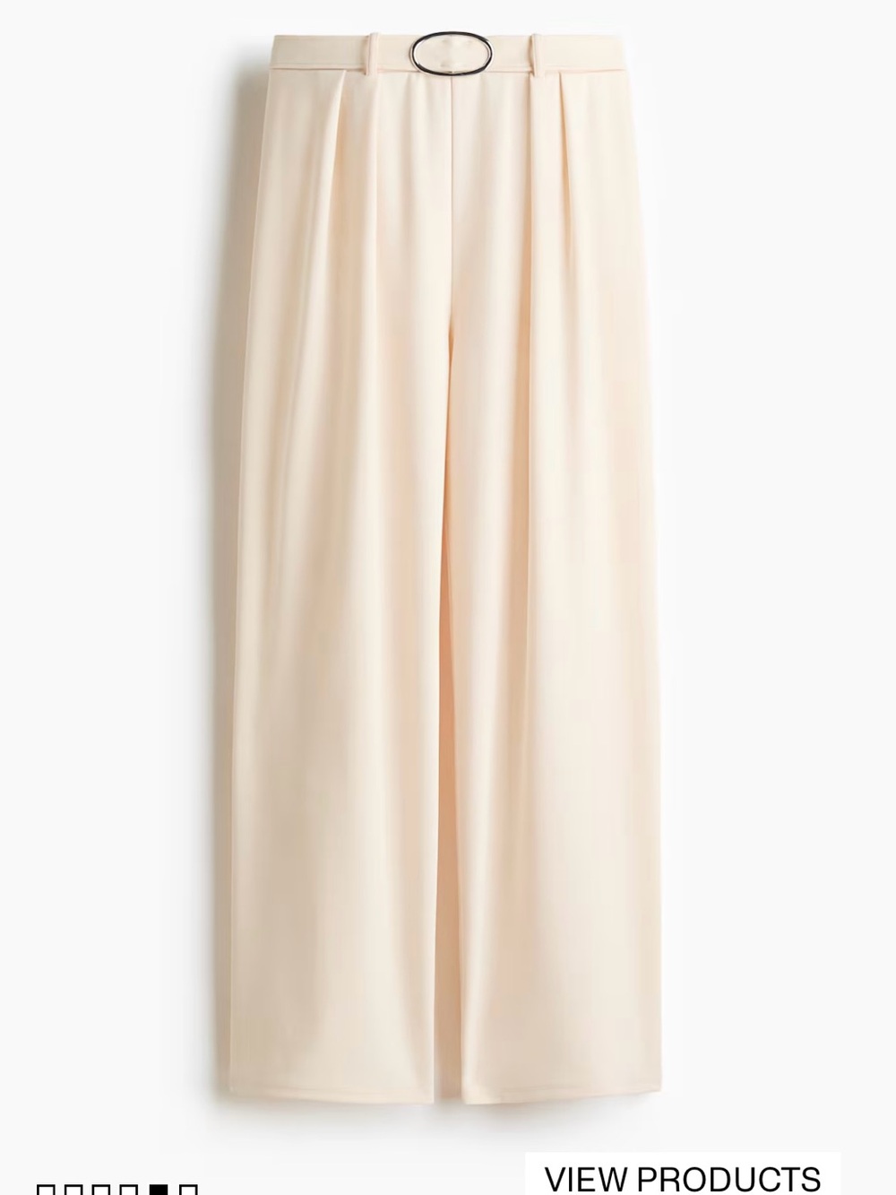 Creme Crepe Pants